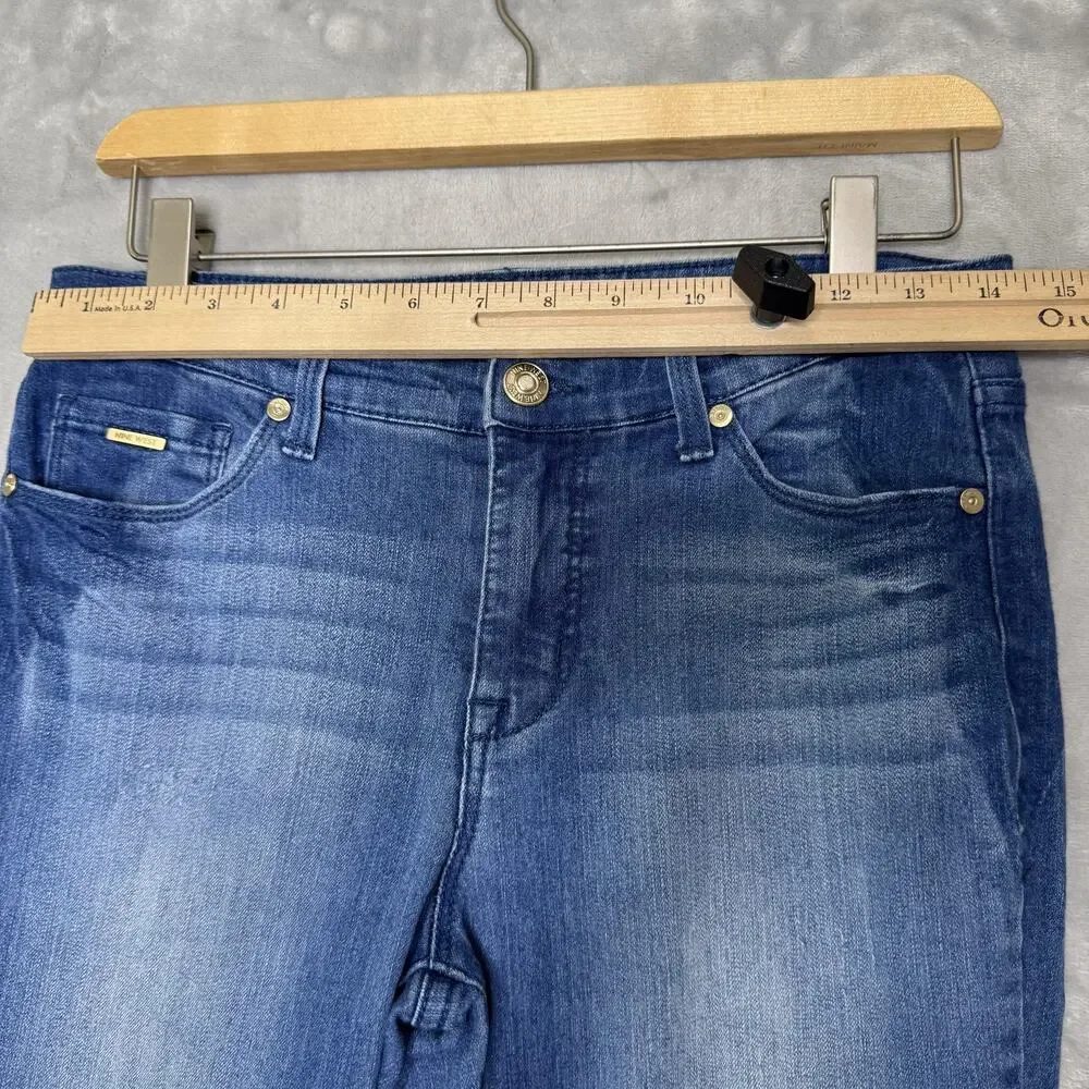 Nine West Jeans Womens 6 Blue Gramercy Skinny Ankle Stretch Denim Distressed - Picture 9 of 13